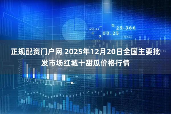 正规配资门户网 2025年12月20日全国主要批发市场红城十甜瓜价格行情