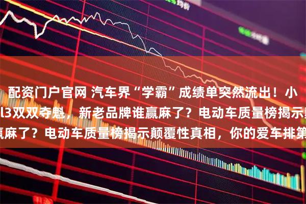 配资门户官网 汽车界“学霸”成绩单突然流出！小米SU7、特斯拉Model3双双夺魁，新老品牌谁赢麻了？电动车质量榜揭示颠覆性真相，你的爱车排第几？